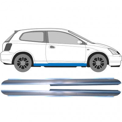 Pannello di riparazione sottoporta lamiera per Honda Civic 2001-2005 / Sinistra+Destra / Set 10623