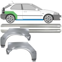 Pannello di riparazione sottoporta e parafango posteriore per Honda Civic EJ EK 1995-2001 / Sinistra+Destra / Set 10664