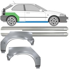Pannello di riparazione sottoporta e parafango posteriore per Honda Civic EJ EK 1995-2001 / Sinistra+Destra / Set 10664
