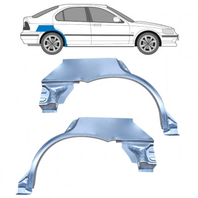 Pannello di riparazione parafango posteriore per Honda Civic 1995-2001 / Sinistra+Destra / Set 10422