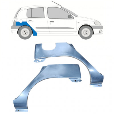 Pannello di riparazione parafango posteriore per Renault Clio 1998-2012 / Sinistra+Destra / Set 9682