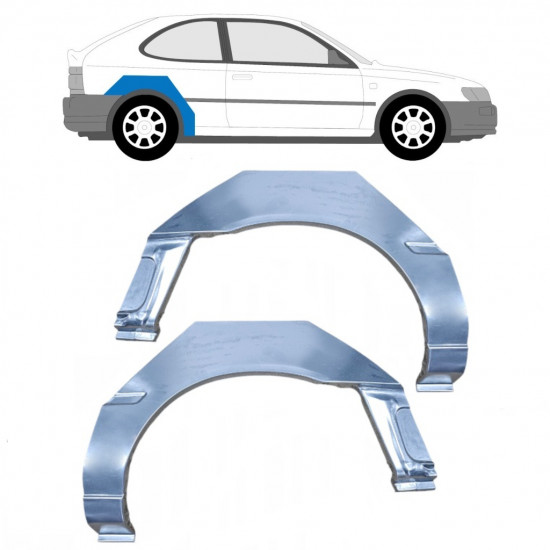Pannello di riparazione parafango posteriore per Toyota Corolla 1991-1998 / Sinistra+Destra / Set 9402