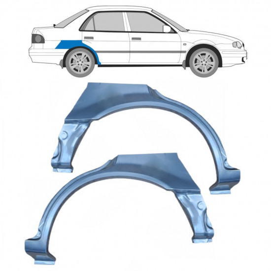 Pannello di riparazione parafango posteriore per Toyota Corolla 1997-2002 / Sinistra+Destra / Set 9212