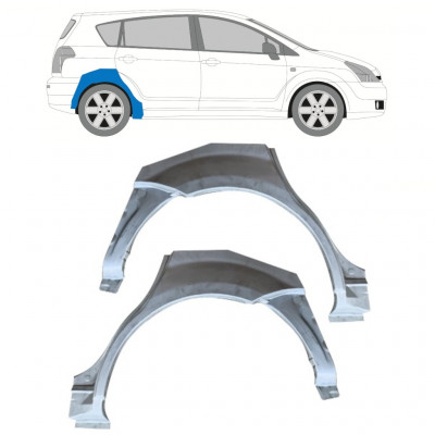 Pannello di riparazione parafango posteriore per Toyota Corolla Verso 2004-2009 / Sinistra+Destra / Set 9912