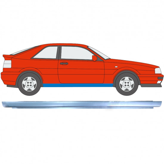 Pannello di riparazione sottoporta lamiera per VW Corrado 1987-1995 / Sinistra = Destra (simmetrico) 7133