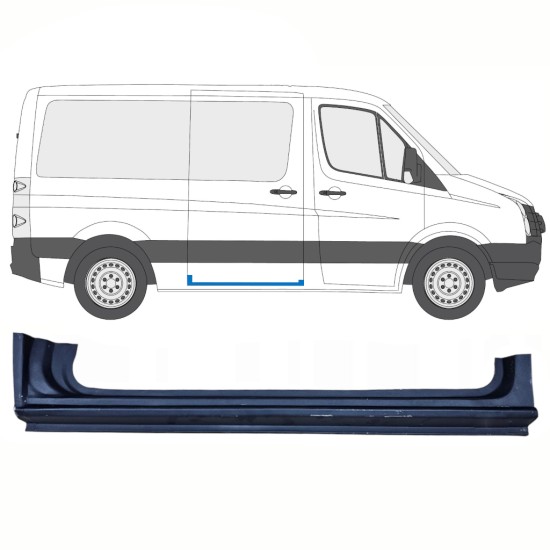 Pannello di riparazione sottoporta porta scorrevole per Volkswagen Crafter 2005-2017 / Destra 13893