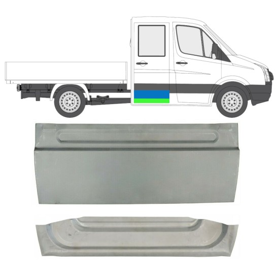 Pannello di riparazione porta posteriore per Volkswagen Crafter 2005-2017 / Sinistra = Destra (simmetrico) / Set 14126