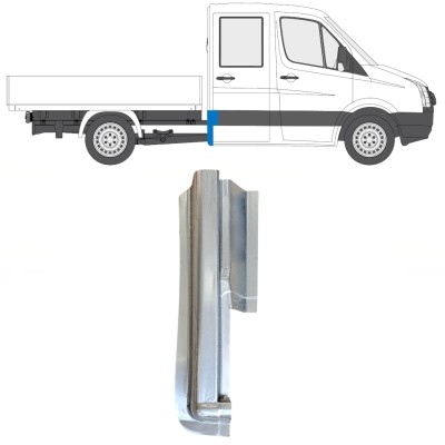 Lamiera di riparazione dell'angolo posteriore per Volkswagen Crafter 2005-2017 / Destra 15508