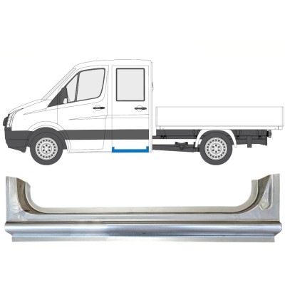 Lamiera di riparazione sottoporta posteriore per Volkswagen Crafter 2005-2017 / Sinistra 15519