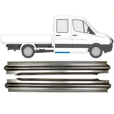 Lamiera di riparazione sottoporta posteriore per Volkswagen Crafter 2005-2017 / Sinistra+Destra / Set 15516