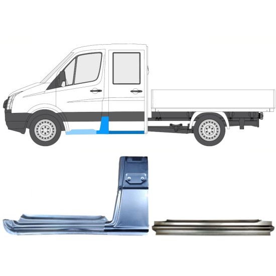 Set di pannelli di riparazione per Volkswagen Crafter 2005-2017 / Sinistra / 15528