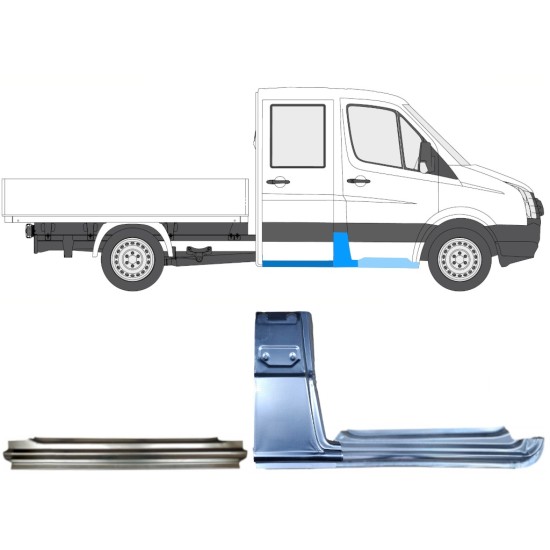 Set di pannelli di riparazione per Volkswagen Crafter 2005-2017 / Destra / 15527