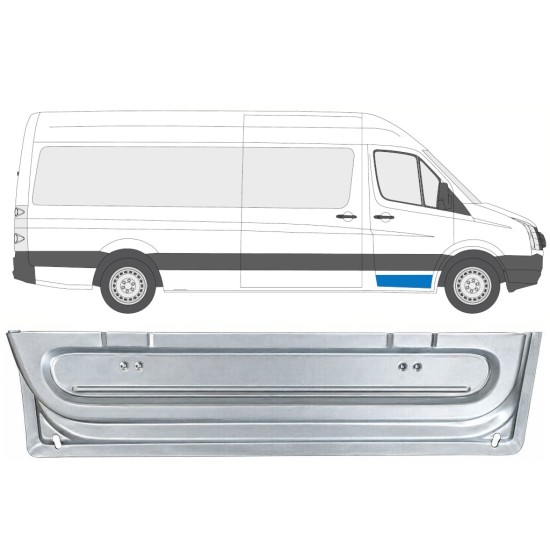 Pannello di riparazione porta anteriore interno per Volkswagen Crafter 2005-2017 / Destra 17056