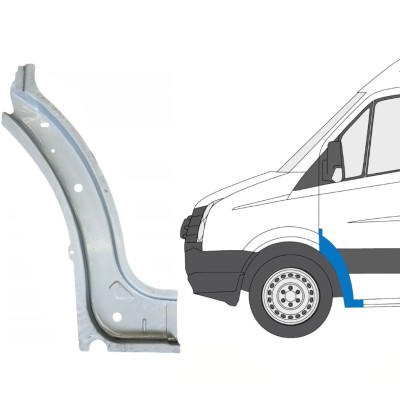 Lamiera di riparazione interno parafango anteriore per Volkswagen Crafter 2005-2017 / Sinistra 15499