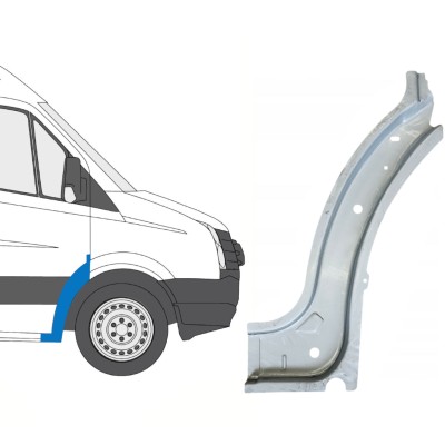 Lamiera di riparazione interno parafango anteriore per Volkswagen Crafter 2005-2017 / Destra 15498