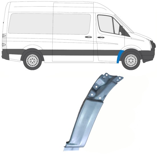 Pannello di riparazione parafango anteriore per Volkswagen Crafter 2005-2017 / Destra 13752