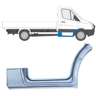 Pannello di riparazione parafango anteriore e sottoporta per Volkswagen Crafter 2005-2017 / Destra 13838