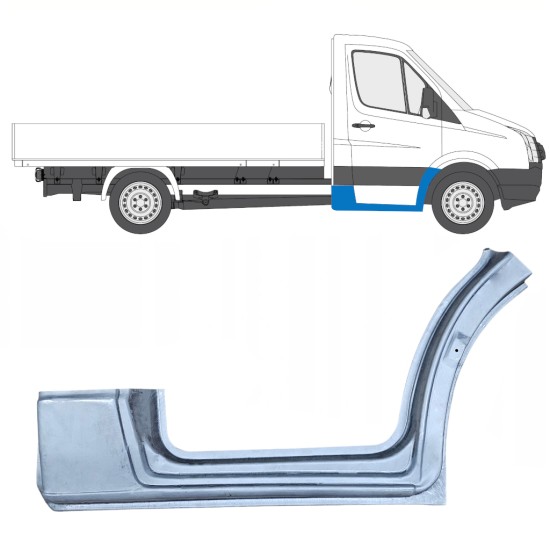Pannello di riparazione parafango anteriore e sottoporta per Volkswagen Crafter 2005-2017 / Destra 13838