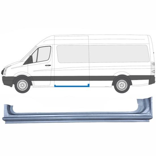 Pannello di riparazione sottoporta porta scorrevole per Volkswagen Crafter 2005-2017 / Sinistra 13432