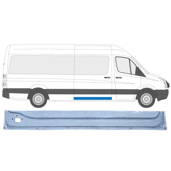 Pannello di riparazione porta scorrevole interno per Volkswagen Crafter 2005-2017 / Destra 13992