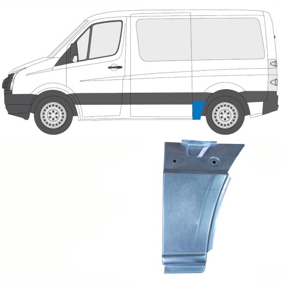 Pannello di riparazione parafango posteriore per Volkswagen Crafter 2005-2017 / Sinistra 13940