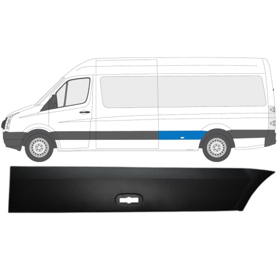 Modanatura laterale parafango posteriore per Volkswagen Crafter 2005-2017 / Sinistra 13827