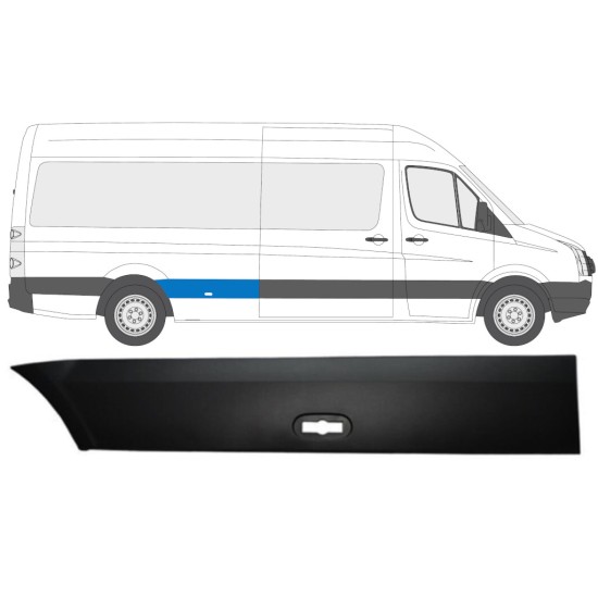 Modanatura laterale parafango posteriore per Volkswagen Crafter 2005-2017 / Destra 13826