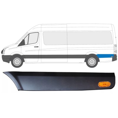Modanatura laterale parafango posteriore dietro la ruota con lampada per Volkswagen Crafter 2005-2017 / Sinistra / Set 13996