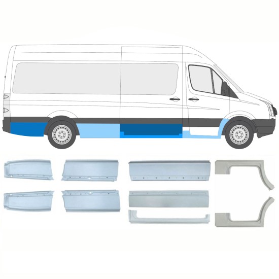Set di pannelli di riparazione per Volkswagen Crafter 2005-2017 / Sinistra+Destra / 14236