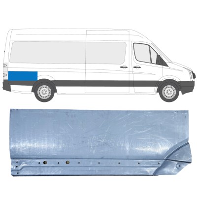Pannello di riparazione sezione posteriore parafango posteriore per Volkswagen Crafter 2005-2017 / Destra 13894