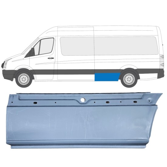 Pannello di riparazione parafango posteriore per Volkswagen Crafter 2005-2017 / Sinistra 13446