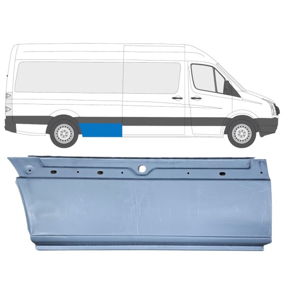 Pannello di riparazione parafango posteriore per Volkswagen Crafter 2005-2017 / Destra 13452