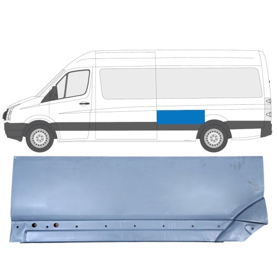 Pannello di riparazione parafango posteriore per Volkswagen Crafter 2005-2017 / Sinistra 13896