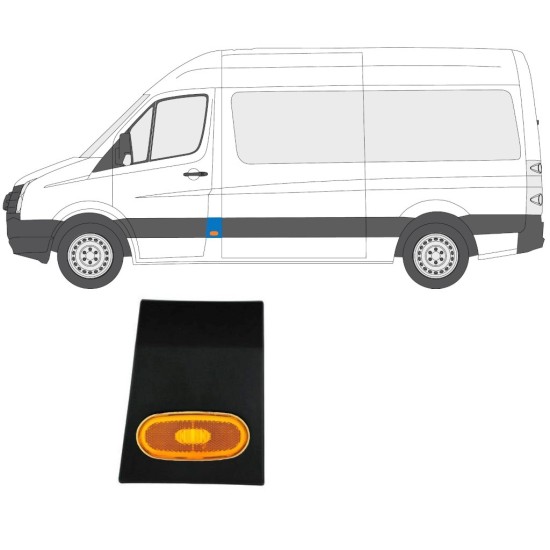 Pannello di modanatura Dietro Porta Anteriore con lampada per Volkswagen Crafter 2005-2017 / Sinistra / Set 14148