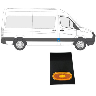 Pannello di modanatura Dietro Porta Anteriore con lampada per Volkswagen Crafter 2005-2017 / Destra / Set 14147