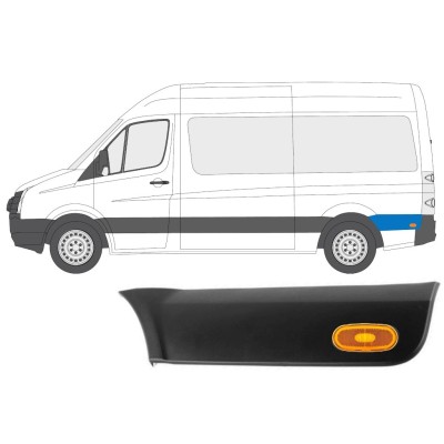 Modanatura laterale parafango posteriore con lampada per Volkswagen Crafter 2005-2017 / Sinistra / Set 14149