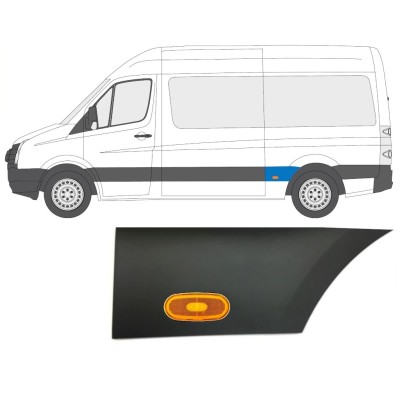 Modanatura laterale parafango posteriore con lampada per Volkswagen Crafter 2005-2017 / Sinistra / Set 14089
