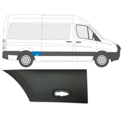 Modanatura laterale parafango posteriore per Volkswagen Crafter 2005-2017 / Destra 13822