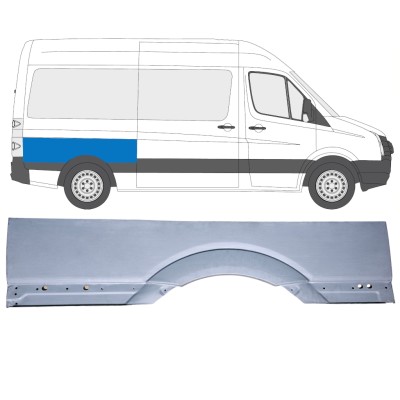 Lamiera di riparazione grande parafango posteriore per Volkswagen Crafter 2005-2017 / Destra 15511