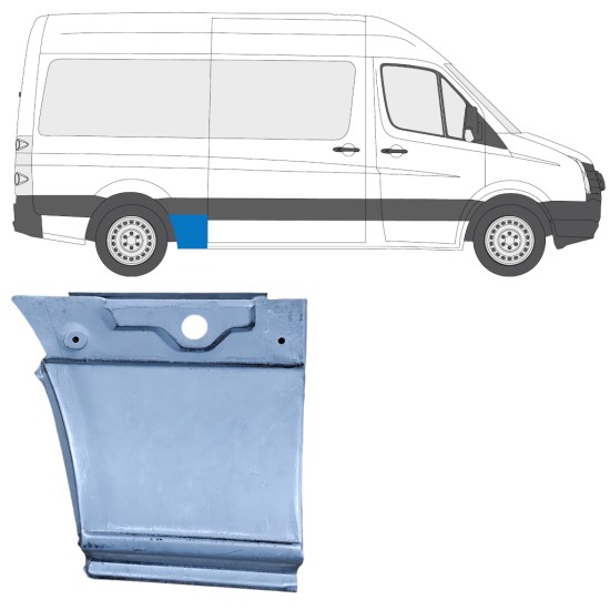 Pannello di riparazione parafango posteriore per Volkswagen Crafter 2005-2017 / Destra 13445