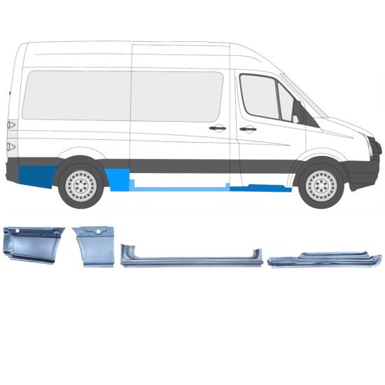 Set di pannelli di riparazione per Volkswagen Crafter 2005-2017 / Destra / 14502