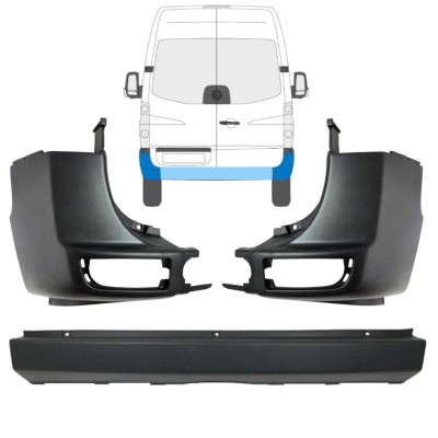 Paraurti posteriore per Volkswagen Crafter 2005-2017 / Set 15554