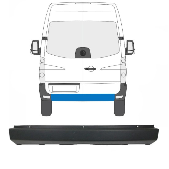 Paraurti posteriore per Volkswagen Crafter 2005-2017 15550