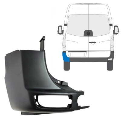 Angolo paraurti posteriore per Volkswagen Crafter 2005-2017 / Sinistra 15547