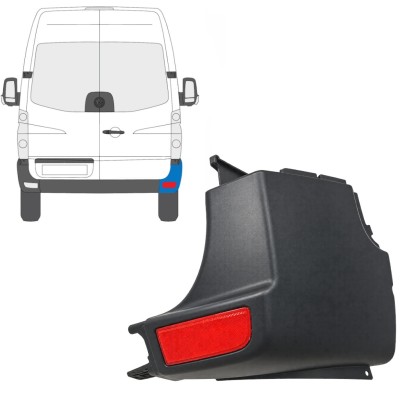 Angolo paraurti con catarifrangente per Volkswagen Crafter 2005-2017 / Destra / Set 15553