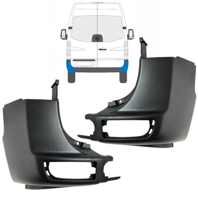 Angolo paraurti posteriore per Volkswagen Crafter 2005-2017 / Sinistra+Destra / Set 15549