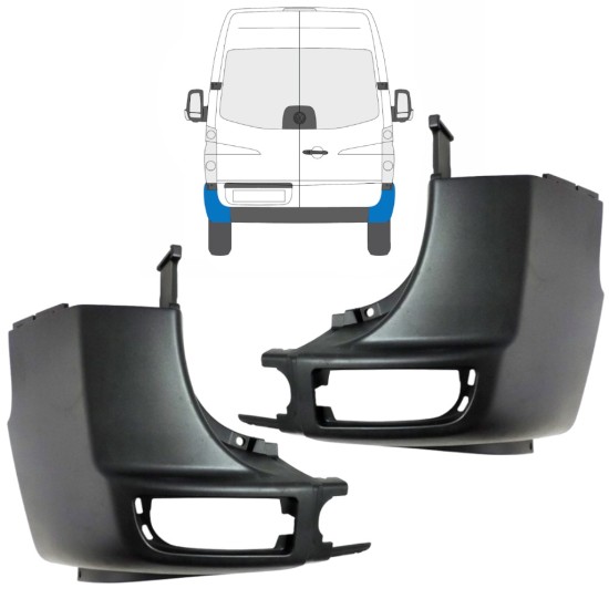 Angolo paraurti posteriore per Volkswagen Crafter 2005-2017 / Sinistra+Destra / Set 15549