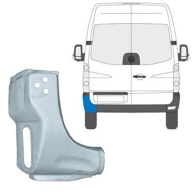 Lamiera di riparazione dell'angolo posteriore per Volkswagen Crafter 2005-2017 / Sinistra 15505