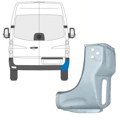 Lamiera di riparazione dell'angolo posteriore per Volkswagen Crafter 2005-2017 / Destra 15506