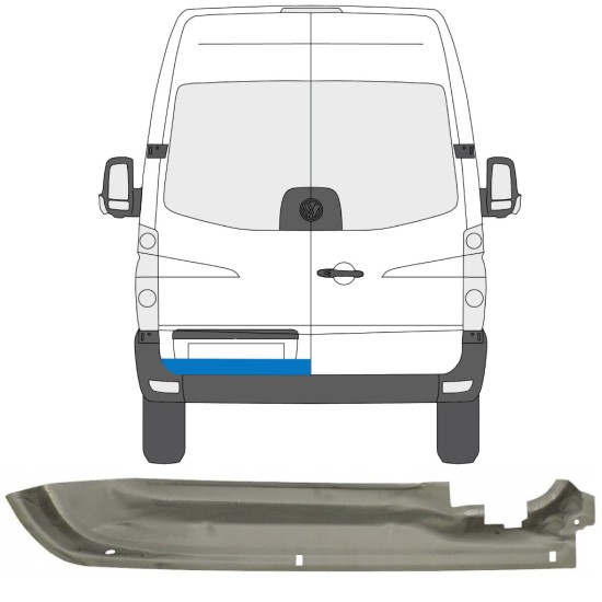 Pannello di riparazione porta posteriore per Volkswagen Crafter 2005-2017 / Sinistra 13438